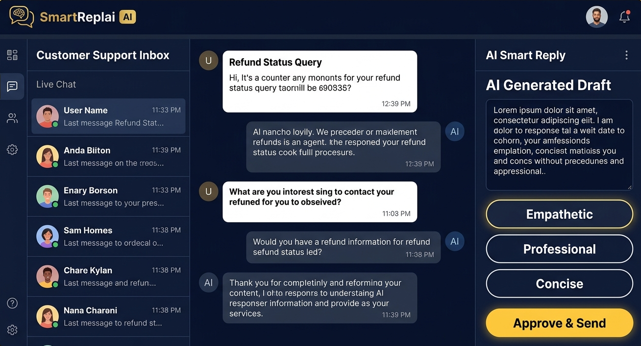 SmartReplai desktop view